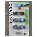 Sm/Md 3 pc Oceanic Swim Goggles