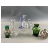 Miniature Blown Glass Decorative Vases & More