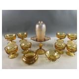 Vtg Anchor Hocking Fairfield Amber Glass & More