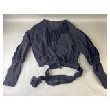 Antique Edwardian Sheer Black Blouse