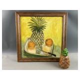 Signed G.Houthhoofd Pineapple Still Life & More