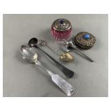 Sterling Silver Lidded Jar & More