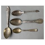 Vntg. or Antique Sterling Silver Souvenir Spoons