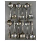 Art Nouveau Sterling Silver Monogram Soup Spoons