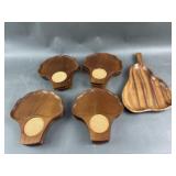 Woodcrest Styson Cork & Wood Snack Trays