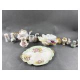 Vtg Porcelain Teapot, Mini Vases & More