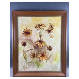 Signed Gloria Houthfoofd Sunflower Painting