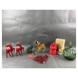 Vintage Felt Christ Deer, Flocked Decor & More!