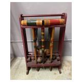 Vtg Hand Painted Crochet Set