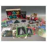 Vtg Brass, Felt, Satin & More Christmas Decor