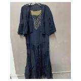 1920s Lace and Chiffon Dress & Matching Jacket