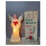 Vintage Blow Mold Angel Singer W/ Original Box