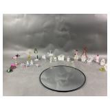 Vintage Blown Crystal & Glass Figurines