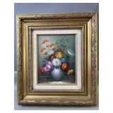 Signed Attali Floral Still Life Oil Painting
