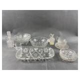 Vtg Clear Glass Tes Cups/Saucers & More