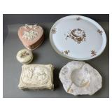 Relief Trinket Boxes, Limoges Platter & More