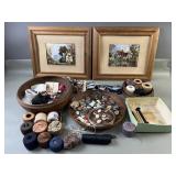 Foil Cottage Prints, Vntg. Sewing Supplies & More