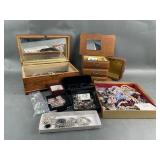 Vintage to Modern Costume Jewelry & Wood Boxes