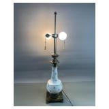 MCM Ceramic & Brass Table Lamp