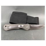 Kershaw Starkey Titanium Pocket Knife & Sheath