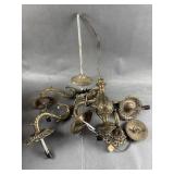 Vtg Brass Victorian Style Hanging Chandelier