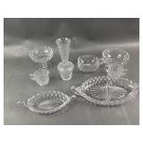 Fosteria American Glass Relish Tray & More