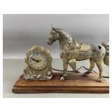 United Self Starting Electric Clock with Horse