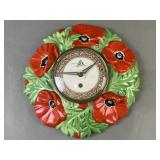 Aural Time Only Poppy Wall Clock