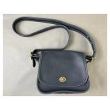 Vintage Coach Cross Body Blue Leather Bag