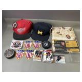 Vintage NFL Action Sheet, Red Wings Hat & More