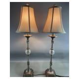 Modern Art Glass Candle Stick Base Table Lamps