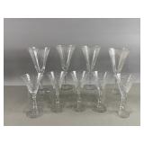 Vtg UV Manganese Wine & Champagne Glasses