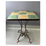 Vintage MCM Tile Top California Style Metal Table