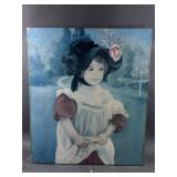 Margot Standing In The Garden Printed Canvas Art