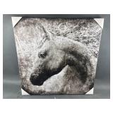 Horse On Printed Canvas Modern Art Piece