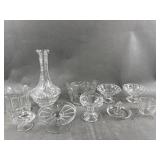 Bohemian Style Cut Glass Decanter & More