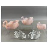 Pink Boyd Art Glass Swans & More