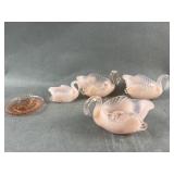 Boydï¿½s Art Glass Swan Candle Holders & More