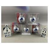 KLM Delft Bottles & Lion Ornaments