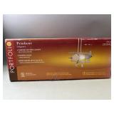 Portfolio Chrome & Glass Biplane Pendant Light