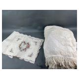 Vintage Cream Blanket & Placemats