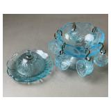 Salesmanï¿½s Mini Carnival Glass Punch Set & More