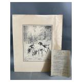 Cooling Off Original Etching By Percival Rosseau