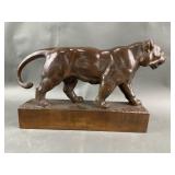 Vintage Hand Carved Wooden Tiger