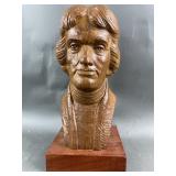 Vintage Wooden Carving of Thomas Jefferson