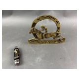 Brass Jockey Letter Holder & HopAlong Cassidy