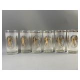 ï¿½60s Libbey Frosted Gold Native American Glasses