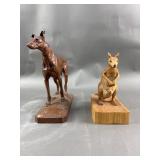 Antique Wood Schild Dog Carving & More!