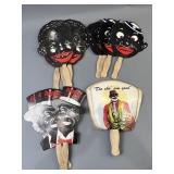 Vintage Black Americana Advertising Fans