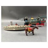 Wolverine Battleship & Tin Wind-Up Toys